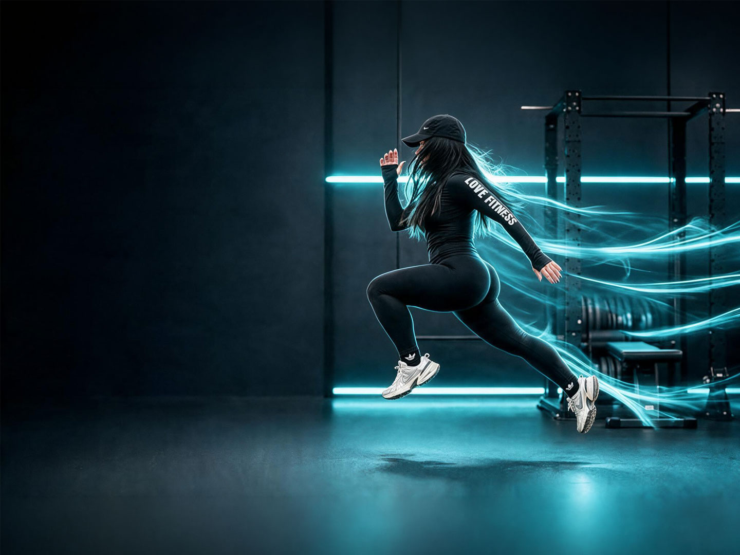 NOUF personal training in the gym